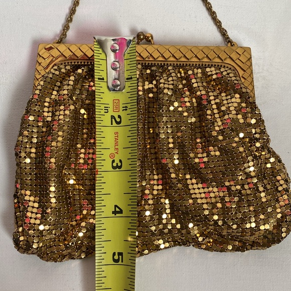 Vintage Whiting & Davis Gold Mesh Evening Bag Clutch Made in USA - Picture 15 of 16